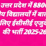 उत्तर प्रदेश में 8800 परिषदीय विद्यालयों में बालवाटिका के लिए ईसीसीई एजुकेटर की भर्ती 2025-26